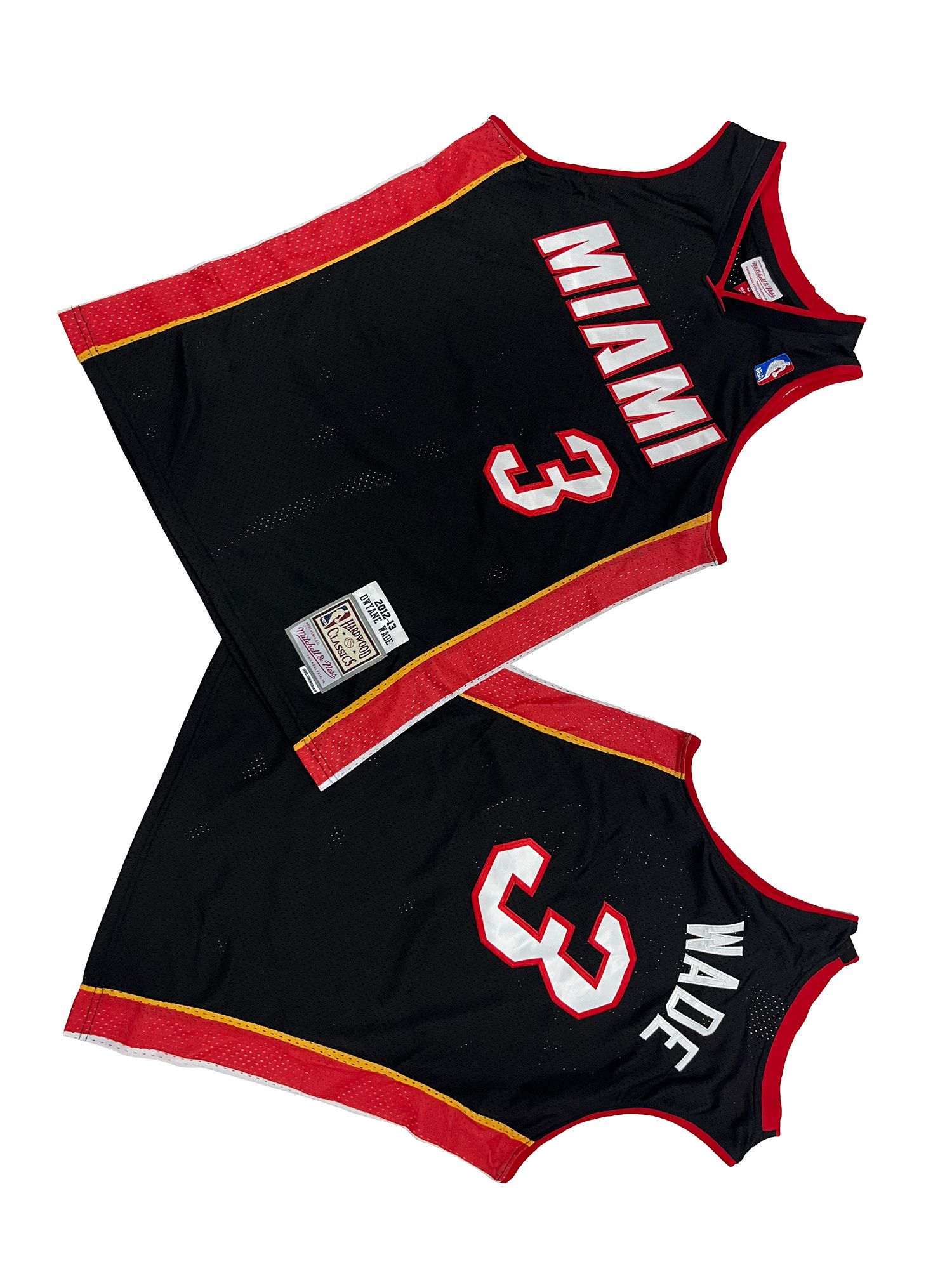 Men Miami Heat 3 Wade Black Throwback NBA Jersey